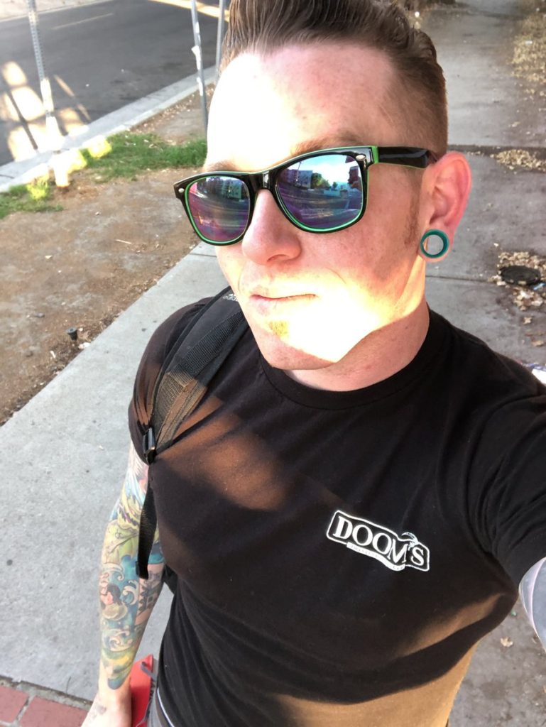 selfie by inked male porn star Johnny Goodluck