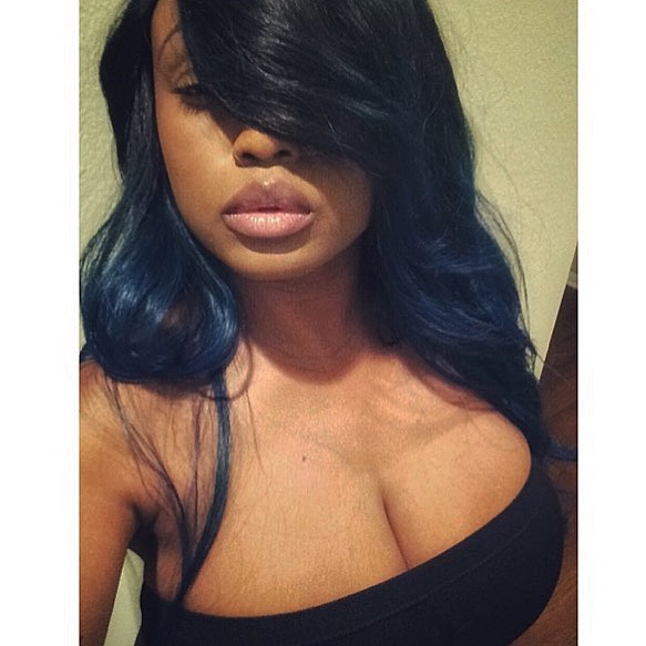 Jada Fire with blue hair